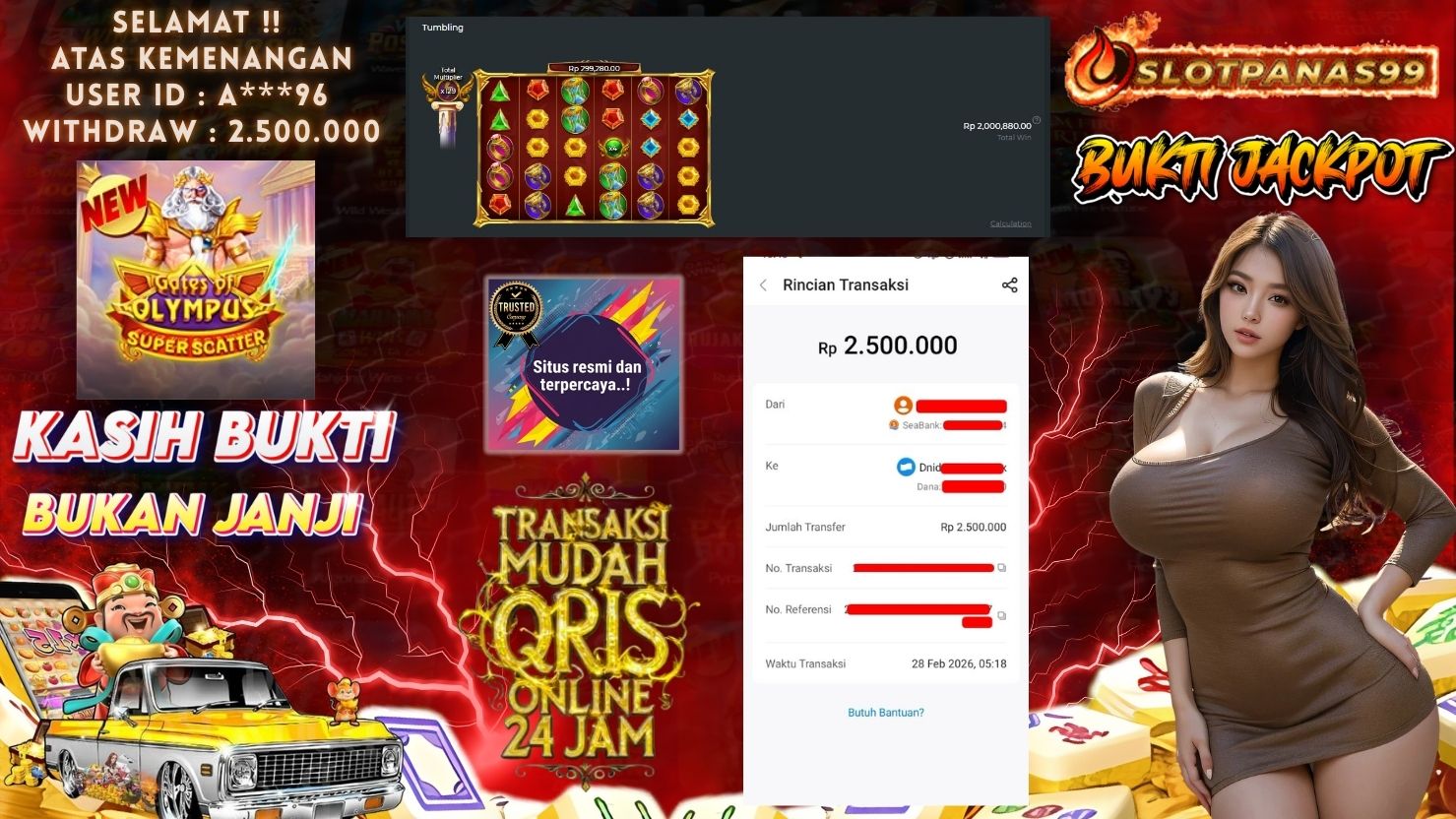 SLOTPANAS99 JACKPOT SLOT GATES OF OLYMPUS SUPER SCATTER